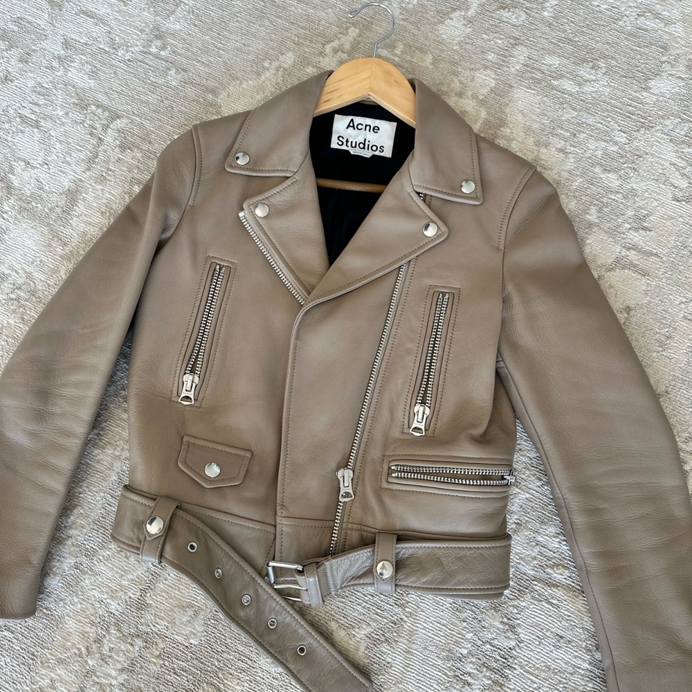 Acne Studios Leather Jacket Nude color size 34